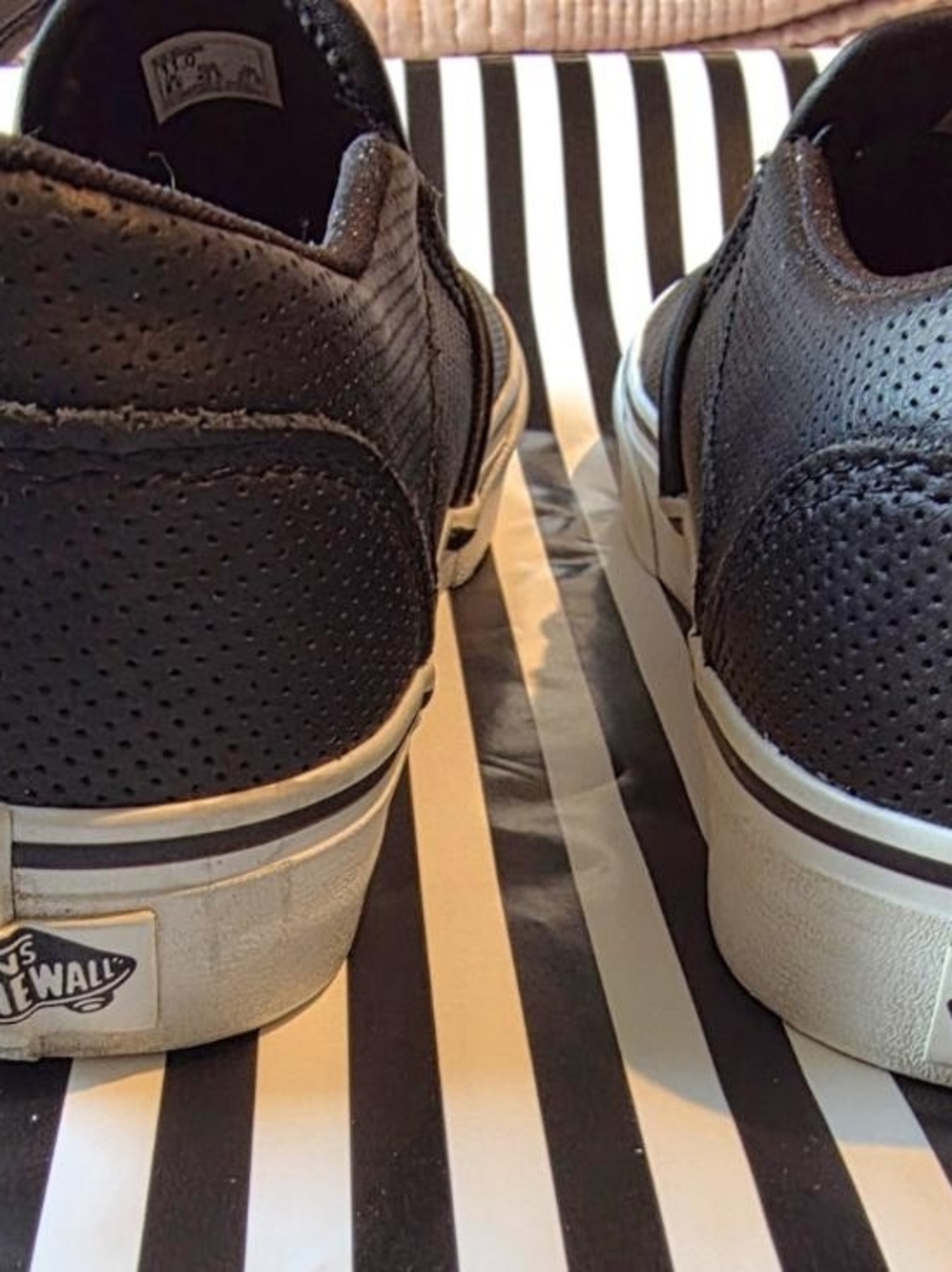 Vans Black Perforated Slip-On Sneakers - Picture 5 of 9